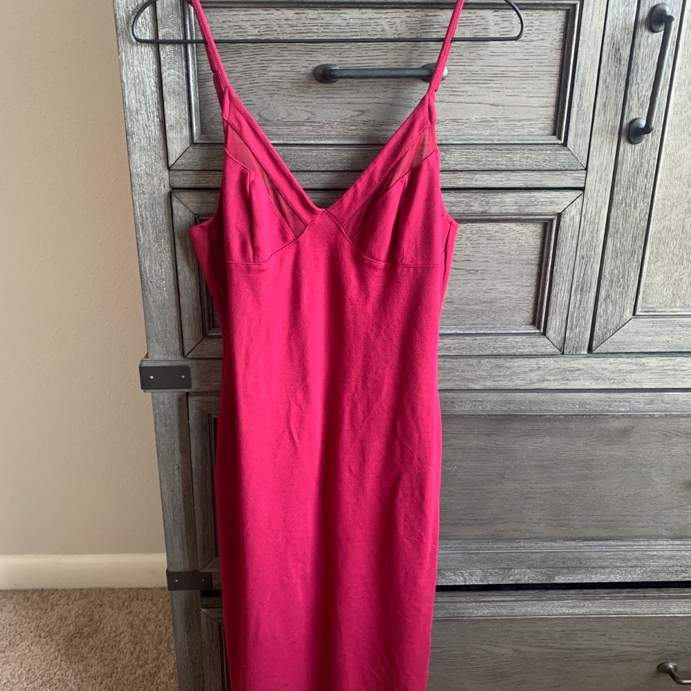 Burgundy/Maroon Midi Dress